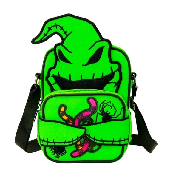 Loungefly Nightmare Before Christmas Glow in Dark Oogie Boogie Crossbody & Pouch - Picture 2 of 6